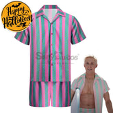 【In Stock】Movie Barbie Cosplay Ken Striped Shirt Costume Costumes